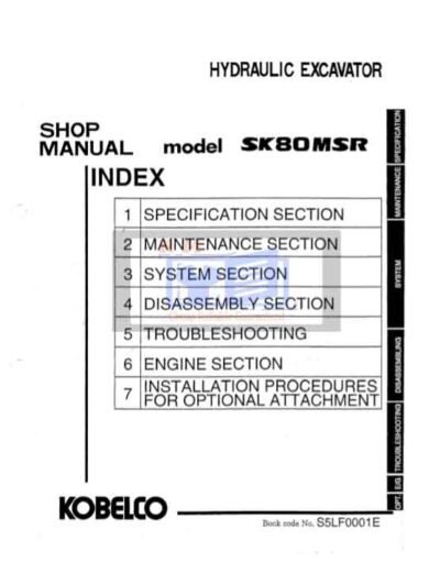 Kobelco SK80MSR Workshop Manual - Image 2