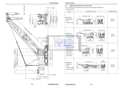Kobelco CKE1100 CK1200 Crawler Crane Workshop Manual - Image 4
