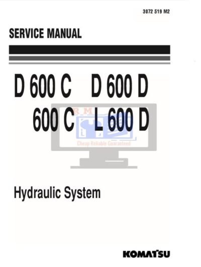 Komatsu Bulldozer D600C, D600D, 600C, L600D Hydraulic System - Image 2