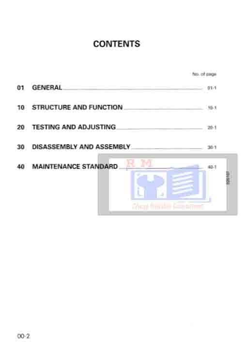 Komatsu PC60-7 Excavator Workshop Manual 3 Komatsu PC60-7 Excavator Workshop Manual - Image 3