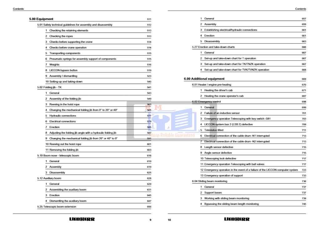 Liebherr Crane LTM 1100-5.2 All Operating Instructions Manual 3 Liebherr Crane LTM 1100-5.2 All Operating Instructions Manual - Image 3