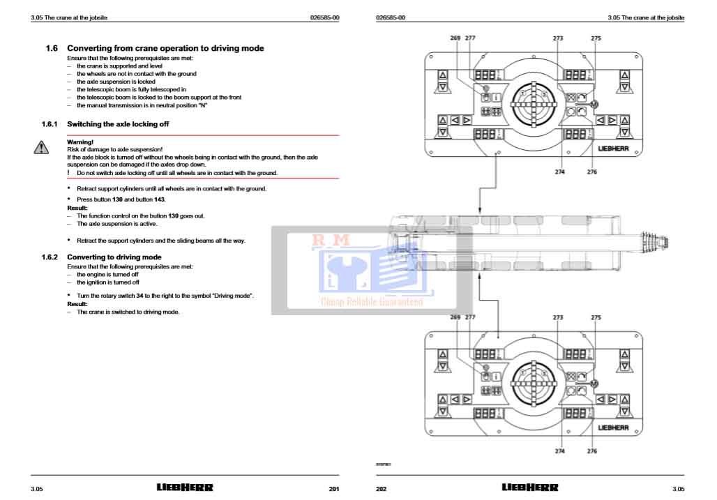 Liebherr Crane LTM 1100-5.2 All Operating Instructions Manual 9 Liebherr Crane LTM 1100-5.2 All Operating Instructions Manual - Image 9