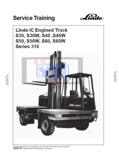 Linde Series 316 Service Training Manual - Image 2