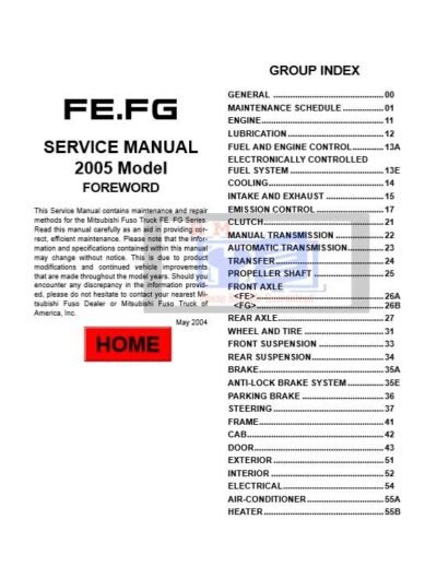 Mitsubishi Fuso 2005-2007 All Models Service Manual - Image 2