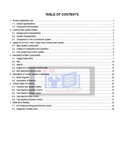 Common Rail System for HINO Dutro Service Manual - Image 3