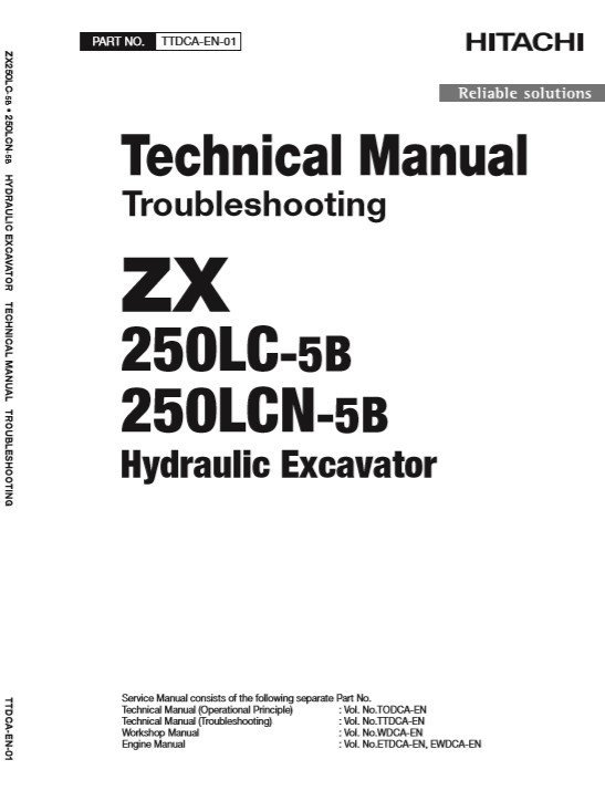 Hitachi ZX250LC-5B, ZX250LCN-5B Technical Manuals 2 Hitachi ZX250LC-5B, ZX250LCN-5B Technical Manuals - Image 2