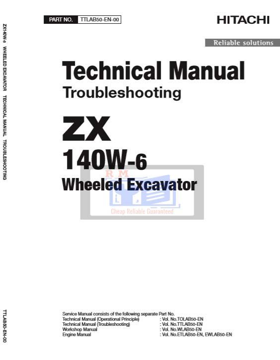 Hitachi ZX140W-6 Technical Manuals 2 Hitachi ZX140W-6 Technical Manuals - Image 2