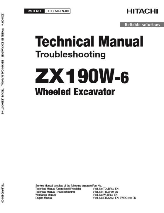 Hitachi ZX190W-6 Technical Manuals 2 Hitachi ZX190W-6 Technical Manuals - Image 2