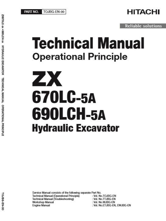 Hitachi ZX670LC-5A, ZX670LCH-5A Technical Manuals 3 Hitachi ZX670LC-5A, ZX670LCH-5A Technical Manuals - Image 3