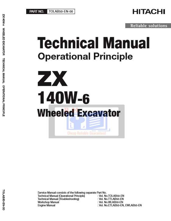 Hitachi ZX140W-6 Technical Manuals 3 Hitachi ZX140W-6 Technical Manuals - Image 3