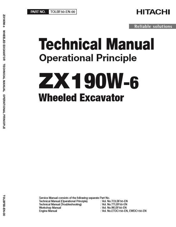 Hitachi ZX190W-6 Technical Manuals 3 Hitachi ZX190W-6 Technical Manuals - Image 3