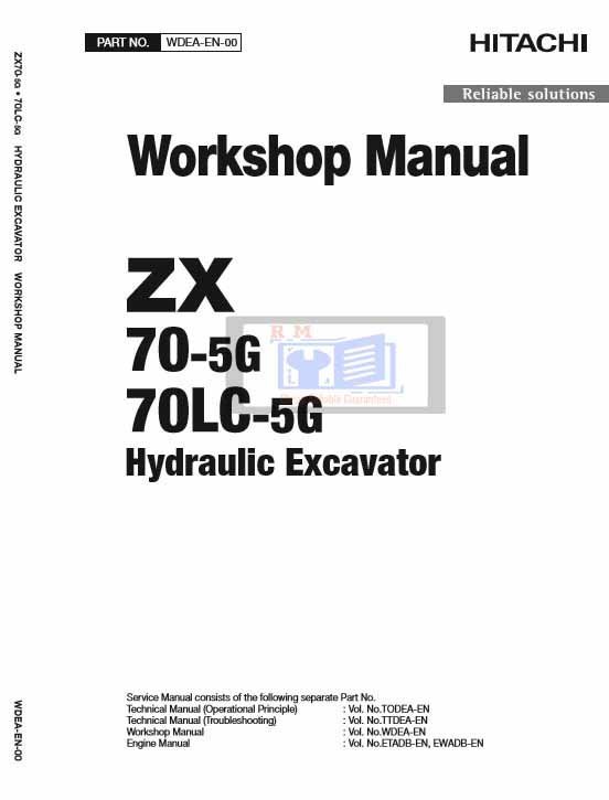 Hitachi ZX70-5G, ZX70LC-5G Workshop Manual and Diagrams 2 Hitachi ZX70-5G, ZX70LC-5G Workshop Manual and Diagrams - Image 2