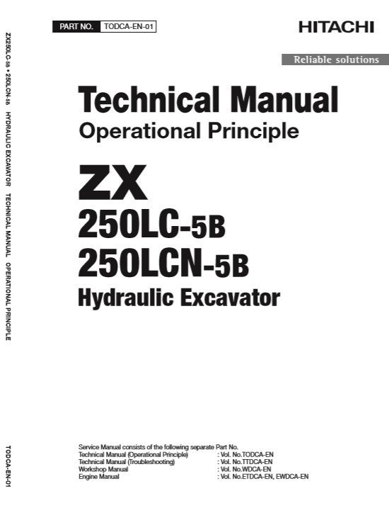 Hitachi ZX250LC-5B, ZX250LCN-5B Technical Manuals 3 Hitachi ZX250LC-5B, ZX250LCN-5B Technical Manuals - Image 3