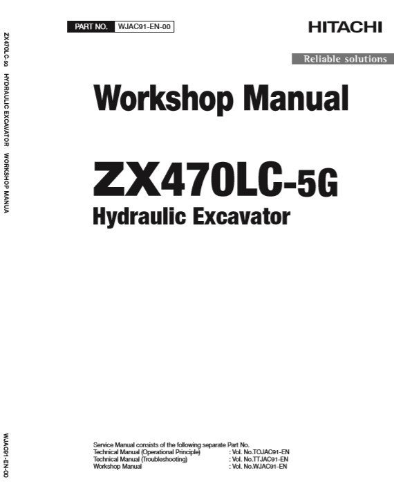 Hitachi ZX470LC-5G Workshop Manual and Diagrams 2 Hitachi ZX470LC-5G Workshop Manual and Diagrams - Image 2