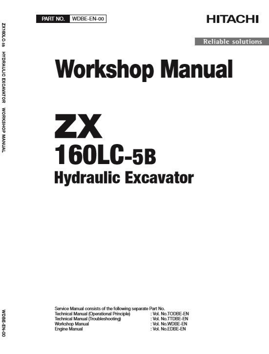Hitachi ZX160LC-5B Workshop Manual and Diagrams 6 Hitachi ZX160LC-5B Workshop Manual and Diagrams - Image 6