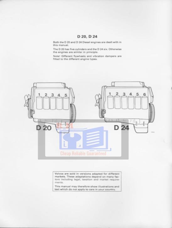 Volvo D20 D24 Engine Service Manual 3 Volvo D20 D24 Engine Service Manual - Image 3