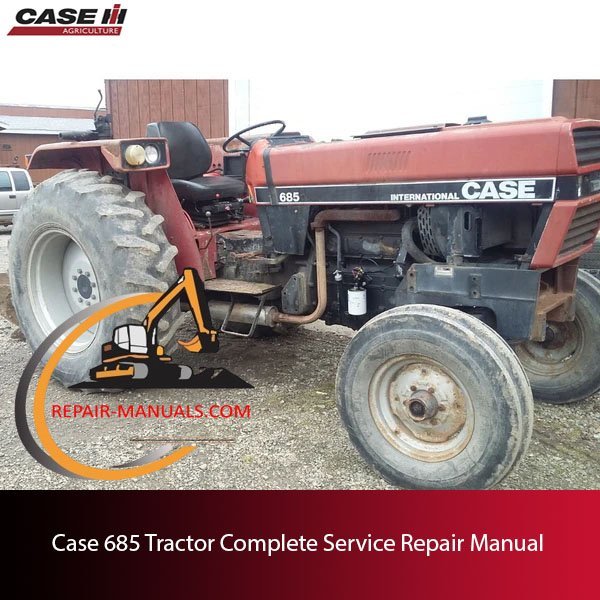 Service repair manual cover for Case 685 Tractor