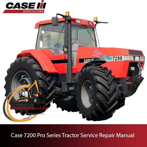 Service repair manual cover for Case 7200 Pro Series Tractor