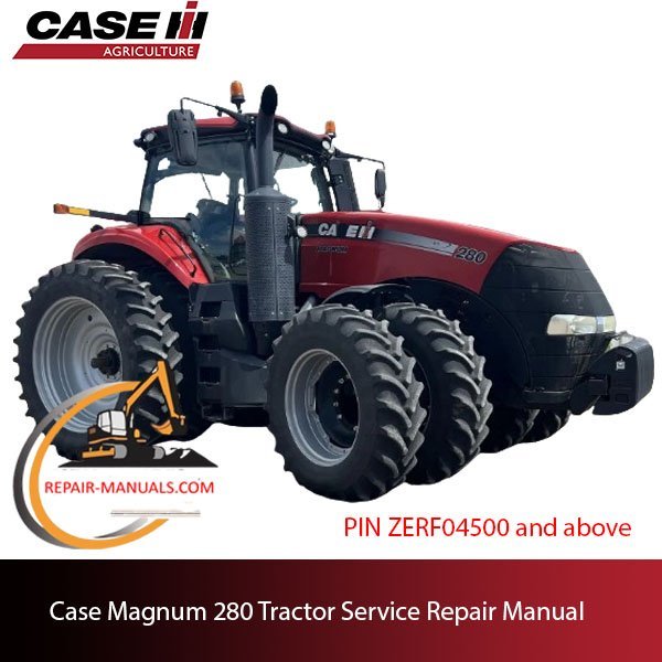 Service repair manual cover for Case Magnum 280 tractor