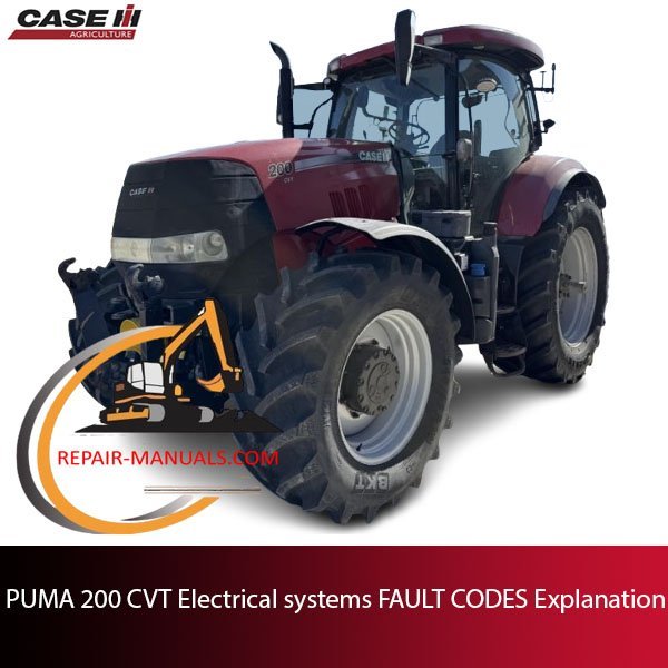 Overview of fault codes in PUMA 200 CVT electrical systems