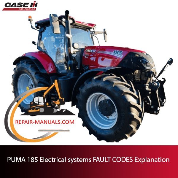 Visual guide detailing fault codes for PUMA 185 electrical systems