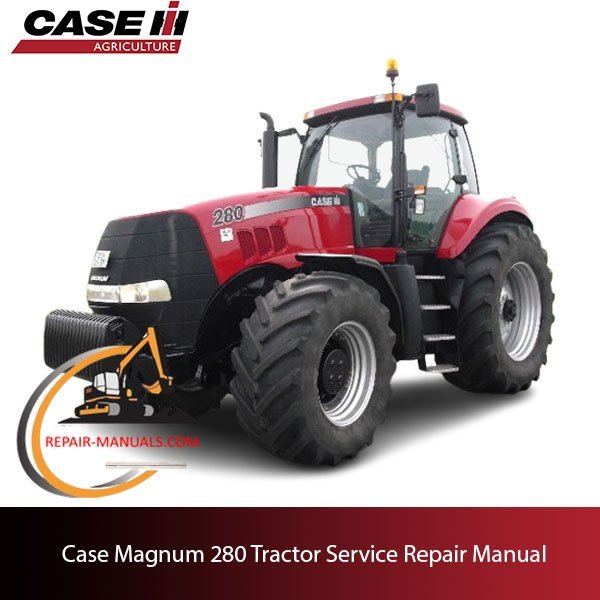 Service repair manual cover for Case Magnum 280 tractor
