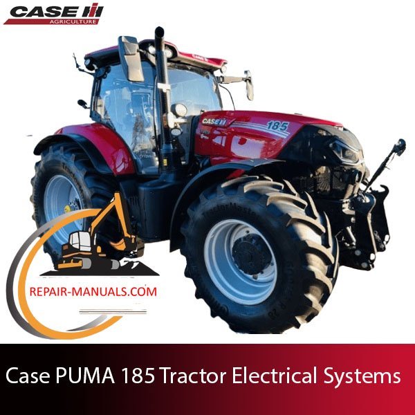 PUMA 185 Tractor Electrical Systems Service Repair Manual cover featuring technical diagrams and repair instructions