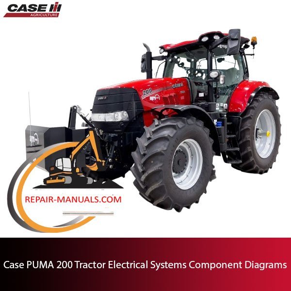 Diagrams of electrical systems components for the Case PUMA 200 tractor