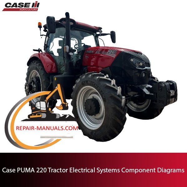 Diagrams of electrical systems components for the Case PUMA 220 tractor
