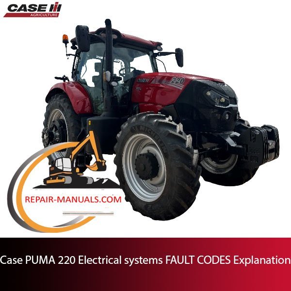 Image displaying fault codes for the Case PUMA 220 tractor's electrical systems